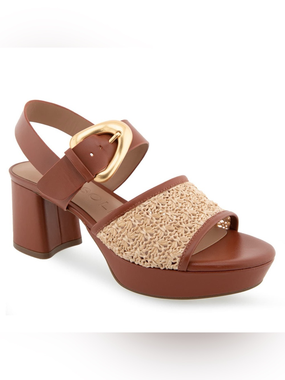 Aerosoles Women's Brown Block Heel Sandals. Size 9. NWT